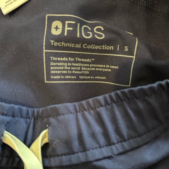 Figs Blue Jogger Sweatpants with Elastic Cuffs - Picture 3 of 3